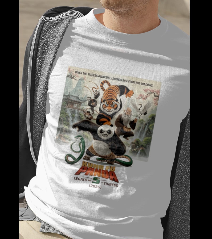 Kung Fu Panda 5 Legacy Of The Tigress 2026 When The Tigress Awakens Legends Rise T-Shirt