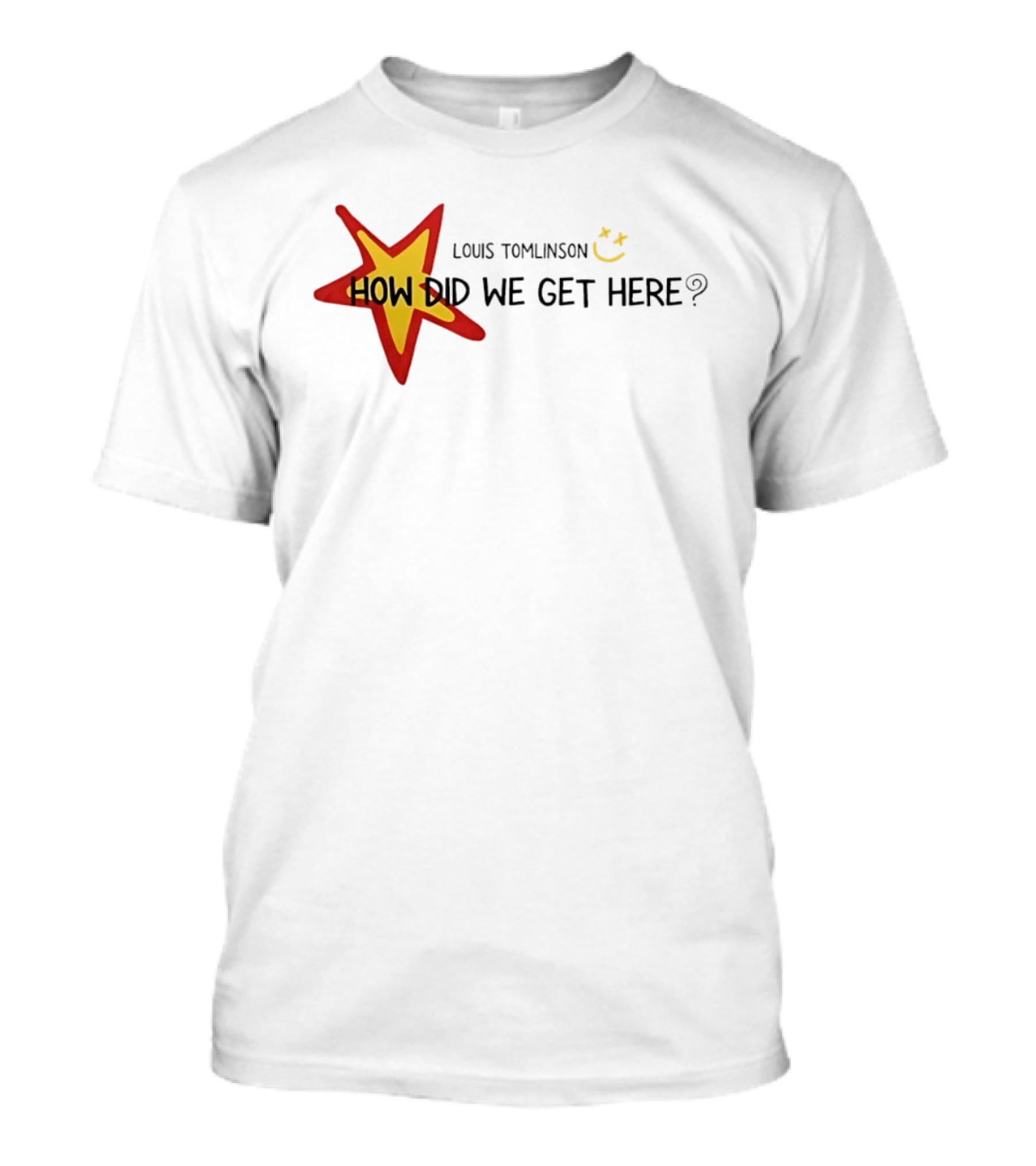 Louis Tomlinson How Did We Get Here Star Smiley 2026 World Tour T-Shirt