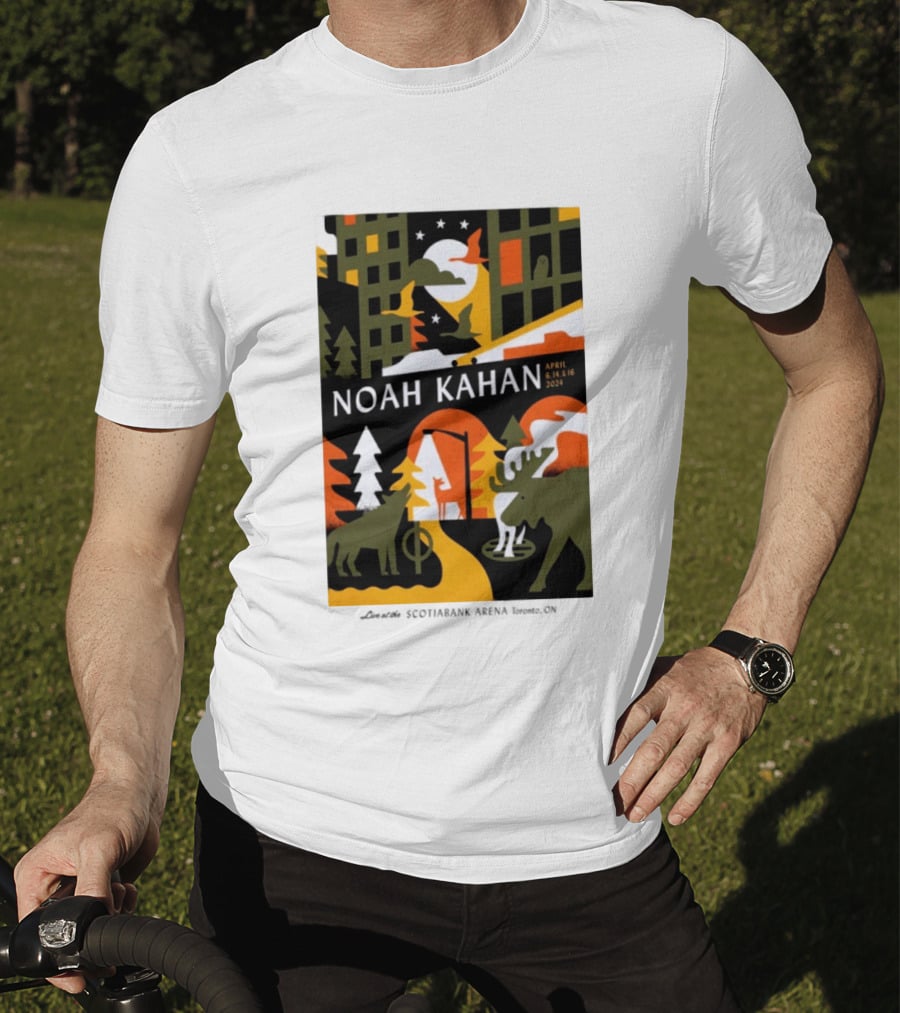 Noah Kahan April 6 14 16 2024 Toronto Wildlife Cityscape T-Shirt