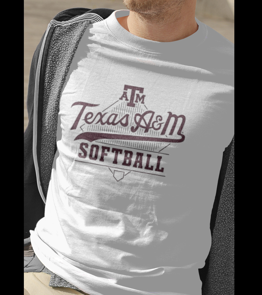Texas A&M Softball Home Plate Script T-Shirt