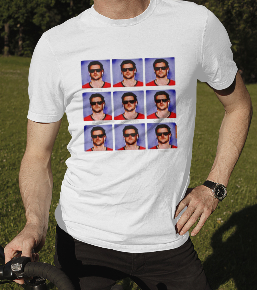 The Emotions Of Jarrett Stidham Angry Happy Sad Sleepy Confused Cheerful Frustrated Excited Proud T-Shirt