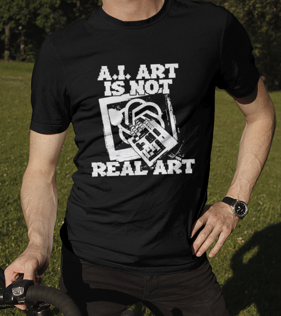 A.I. Art Is Not Real Art Keyboard T-Shirt