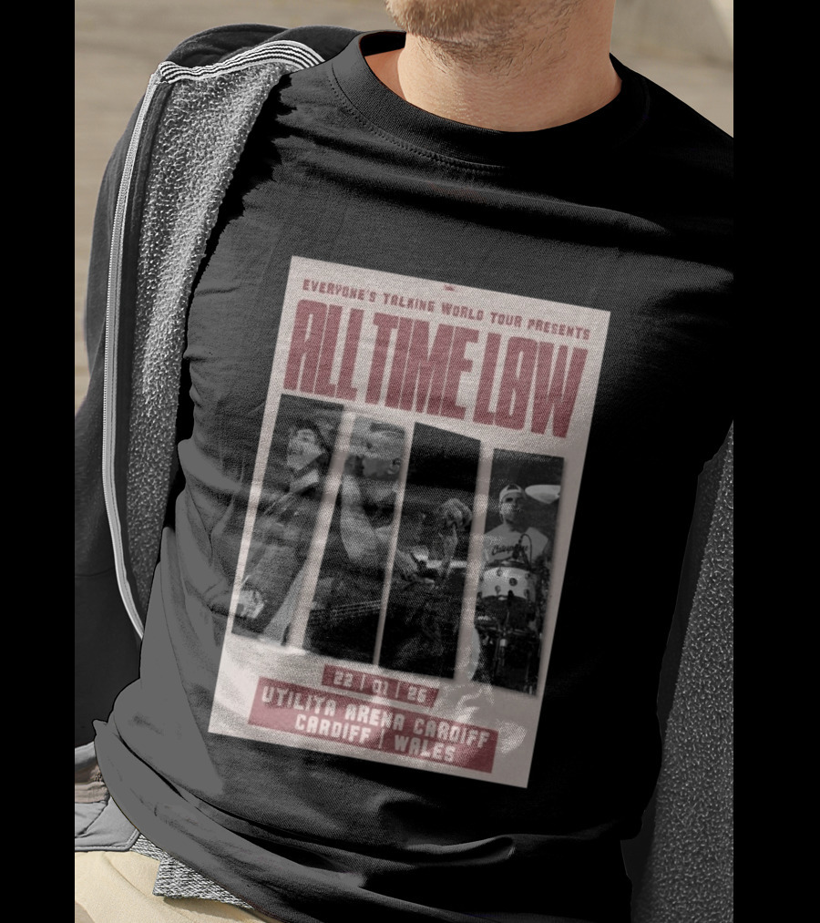 Everyone's Talking World Tour All Time Low Cardiff Utilita Arena Wales Jan 22 2026 T-Shirt