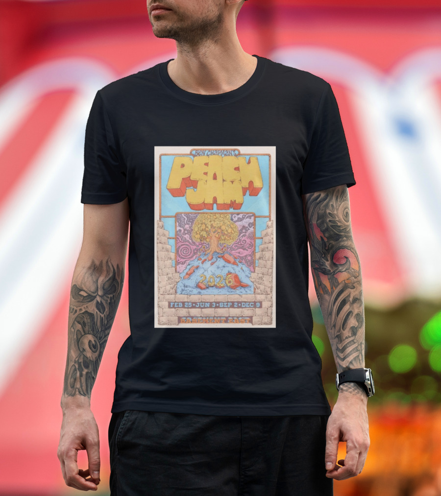 Ben Chapman Peach Jam 2026 Basement East Feb 25 Jun 3 Sep 2 Dec 9 T-Shirt