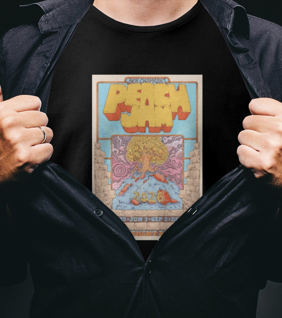 Ben Chapman Peach Jam 2026 Basement East Feb 25 Jun 3 Sep 2 Dec 9 T-Shirt
