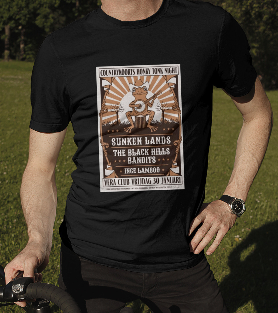 Countrykoorts Honky Tonk Night Sunken Lands Black Hills Bandits Inge Lamboo Vera Club Friday 30 Januari 2026 T-Shirt