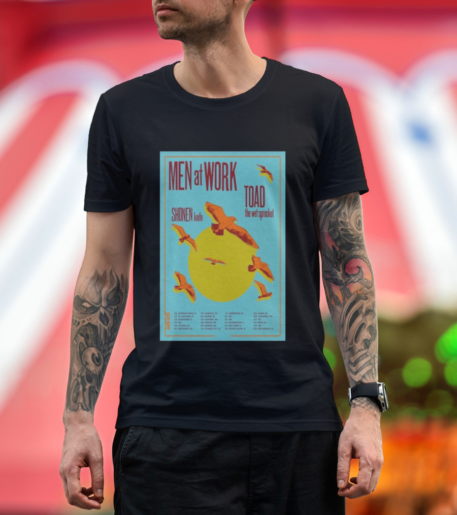 Men At Work Shonen Knife Toad The Wet Sprocket Summer Tour 2026 Dates And Locations T-Shirt