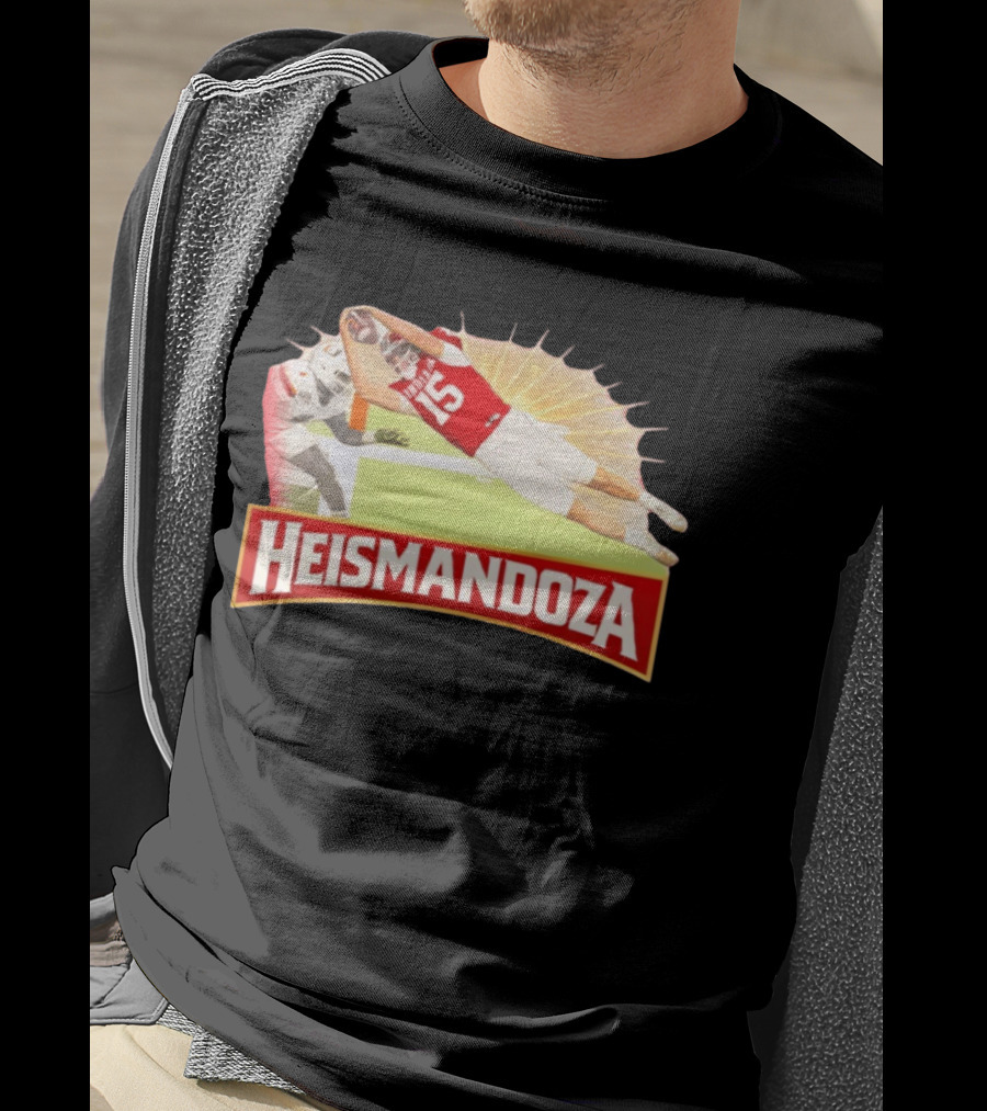 Heismandoza Fernando Mendoza Diving Catch Football Moment T-Shirt