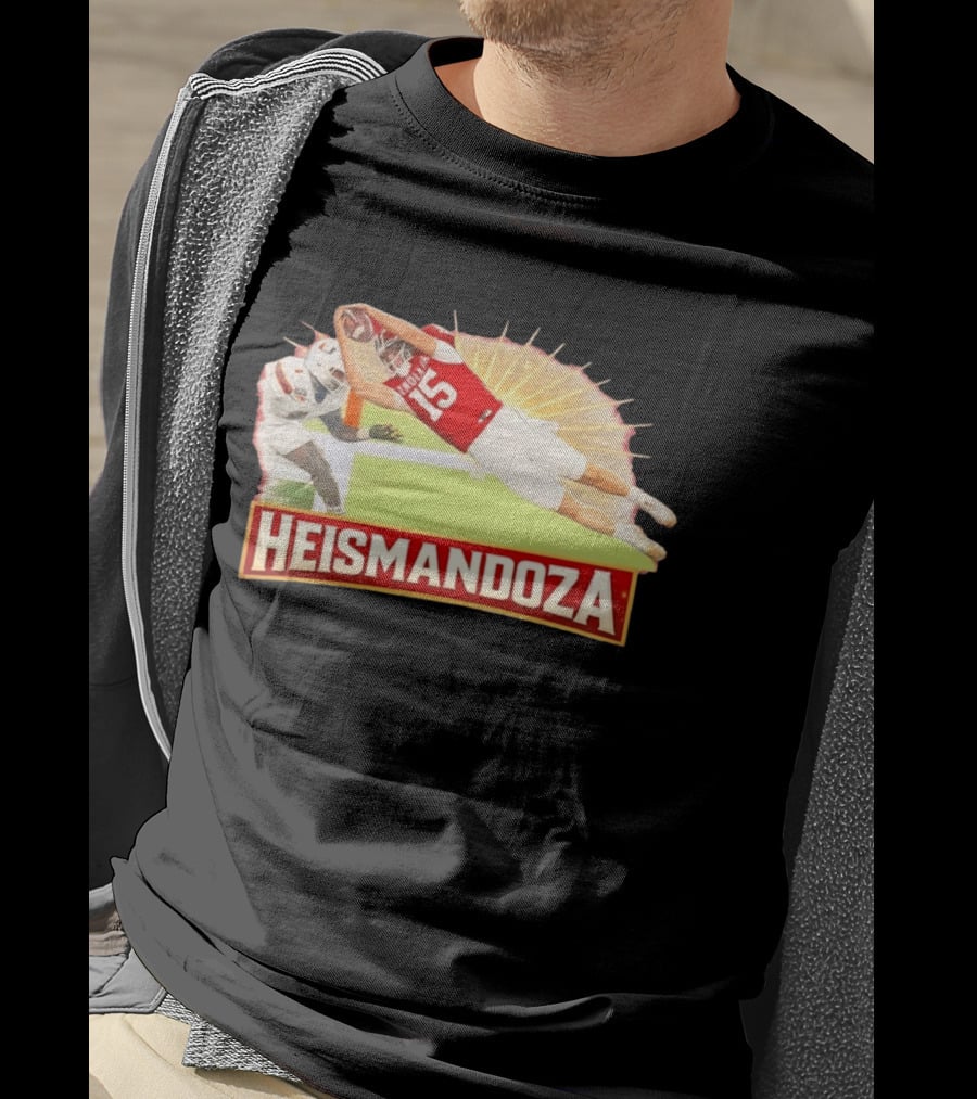 Heismandoza Superhero Fernando Fanatics IU Football Indiana Mendoza 15 T-Shirt
