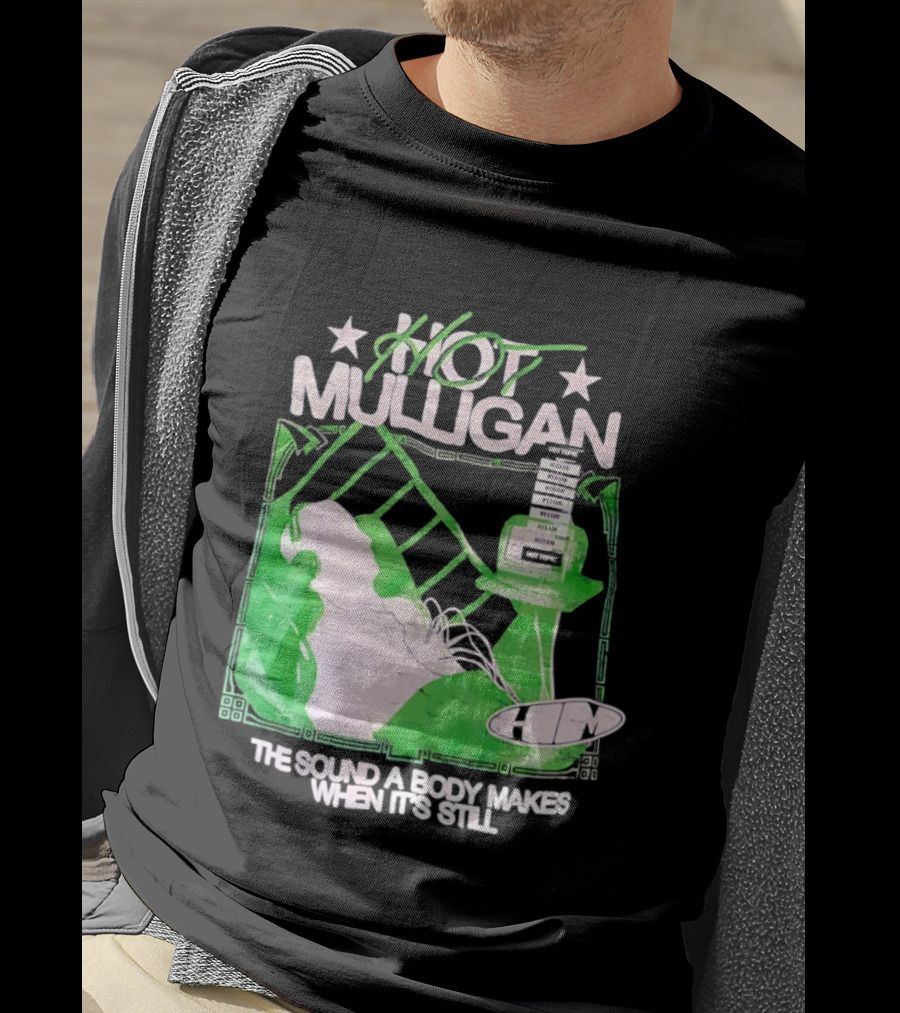 Hot Mulligan The Sound A Body Makes When It's Still Music Graphic With Green And White T-Shirt