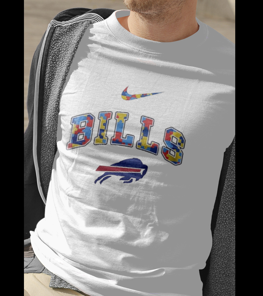 Buffalo Bills Puzzle Pattern Autism Awareness Accept Understand Love T-Shirt