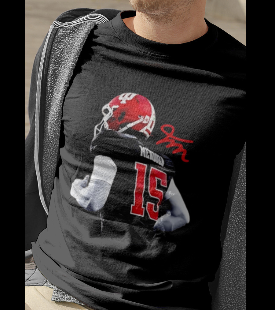 Indiana Hoosiers Fernando Mendoza Number 15 Football T-Shirt