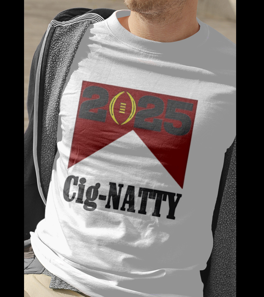 Indiana Hoosiers 2025 Cig Natty Football Banner T-Shirt