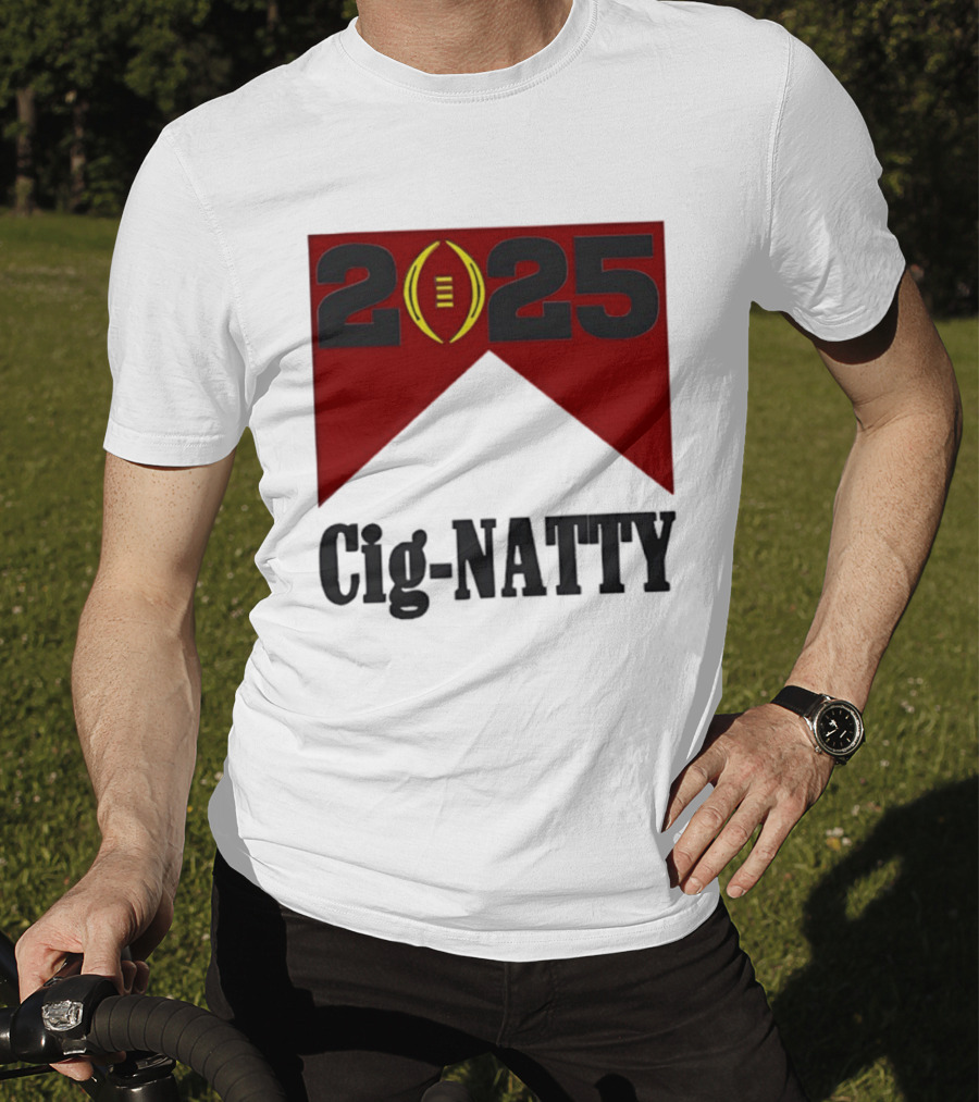 Indiana Hoosiers 2025 Cig Natty Football Banner T-Shirt