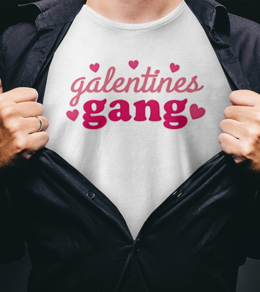 Galentines Gang Heart Accents Valentine's Day Celebration T-Shirt