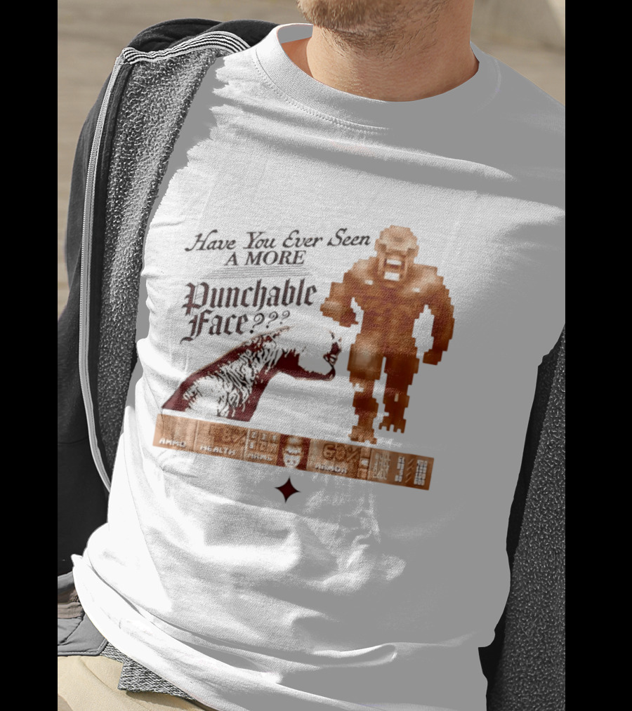 Have You Ever Seen A More Punchable Face Arad Health Wars Doom Video Game Reference T-Shirt