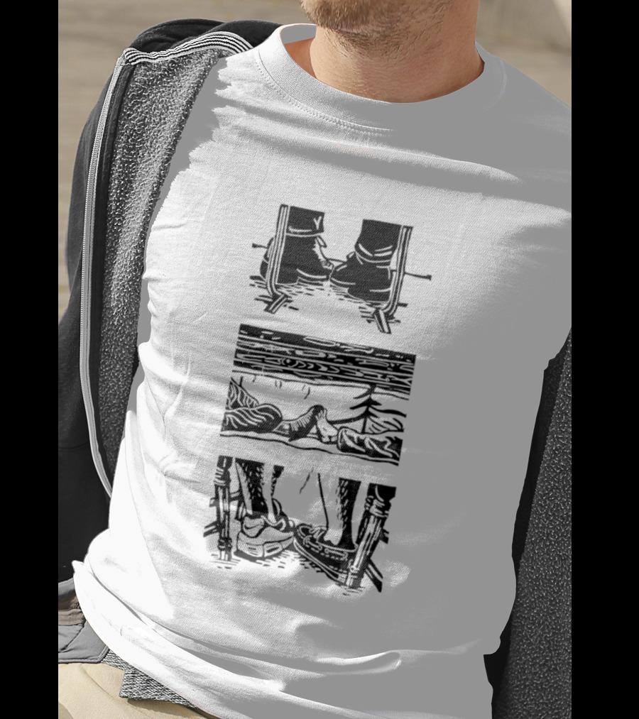 Heated Toe Tap Trio Cabin Fireplace T-Shirt