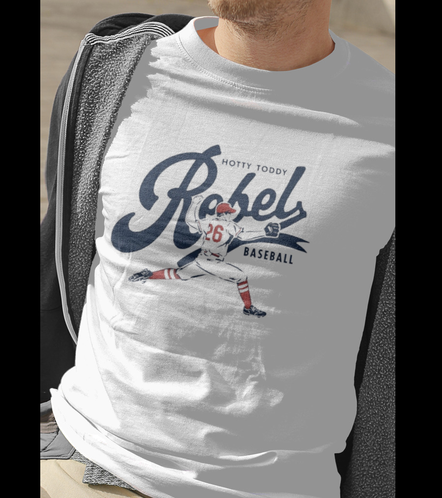 Hotty Toddy Rebel Ole Miss Baseball 36 T-Shirt