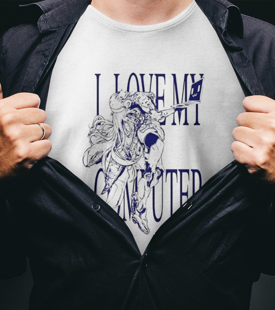 I Love My Computer Anime Character Technology T-Shirt