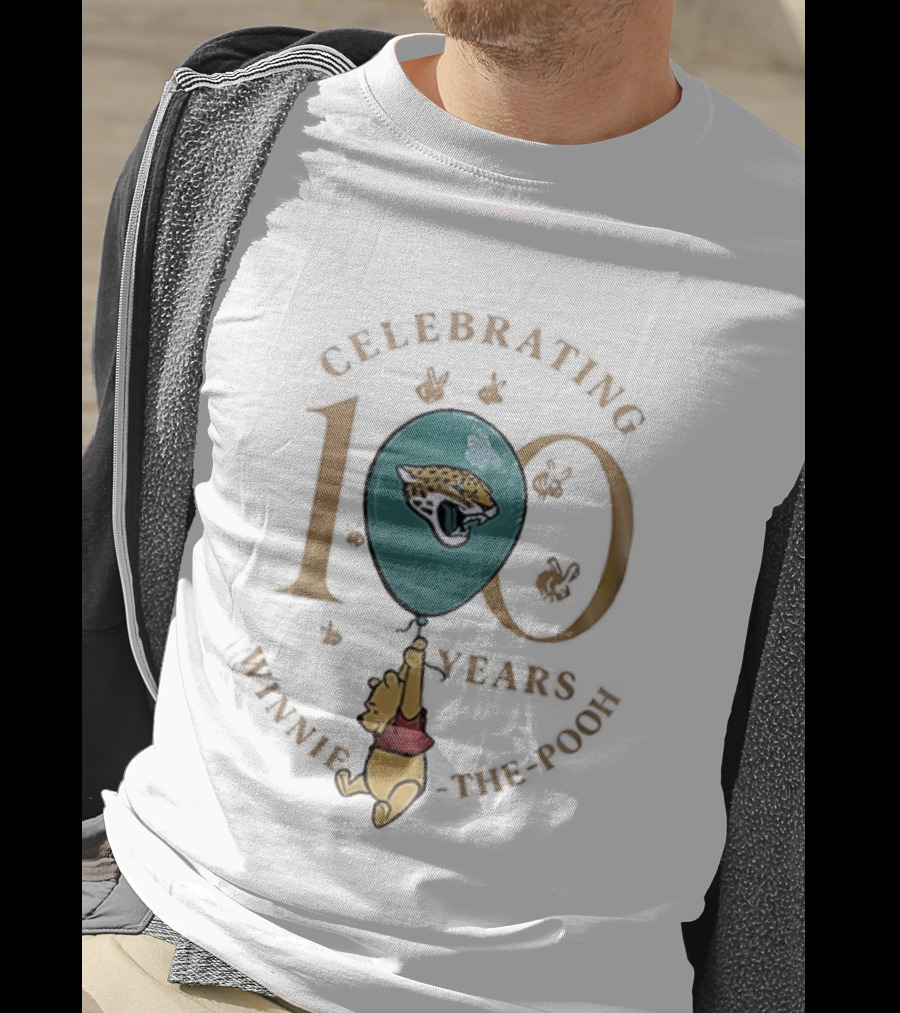 Celebrating 100 Jacksonville Jaguars Winnie The Pooh Anniversary T-Shirt