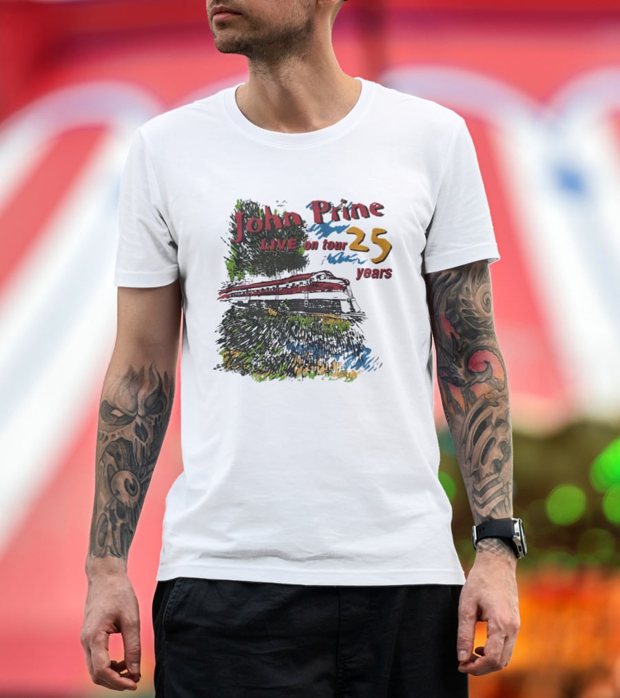 John Prine Live On Tour 25 Years Train T-Shirt