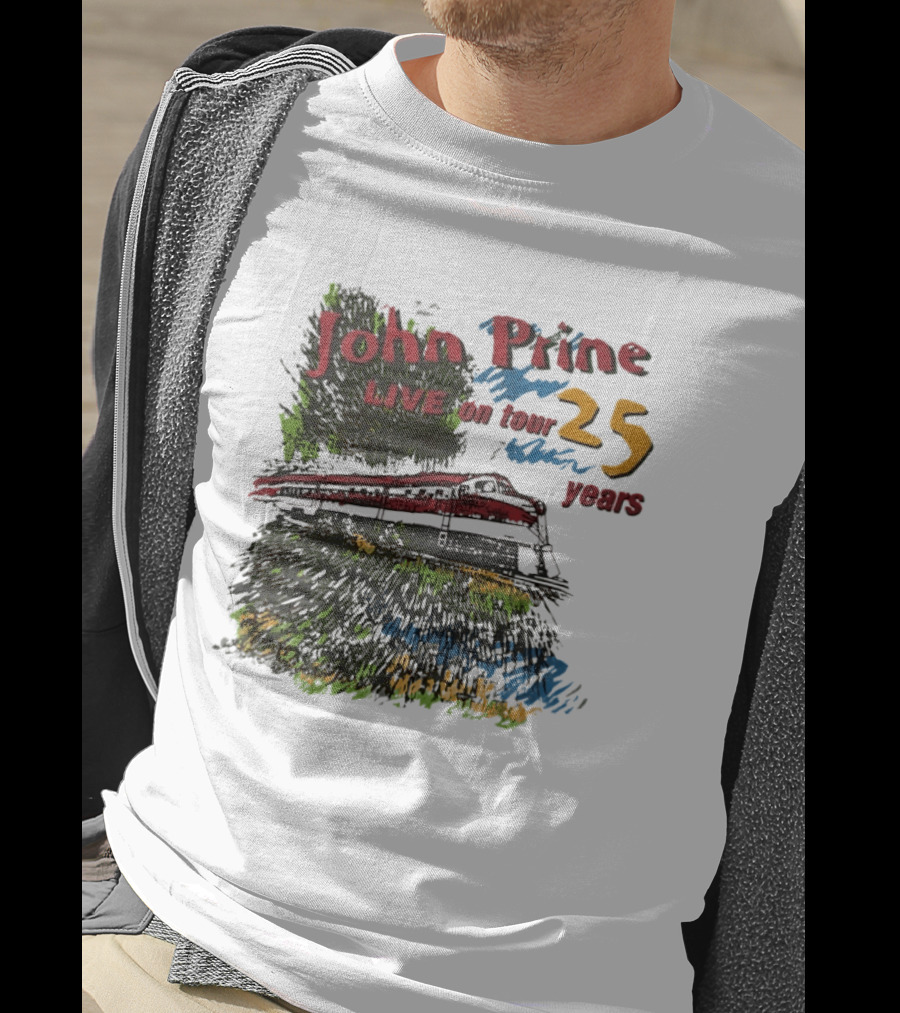 John Prine Live On Tour 25 Years Train T-Shirt