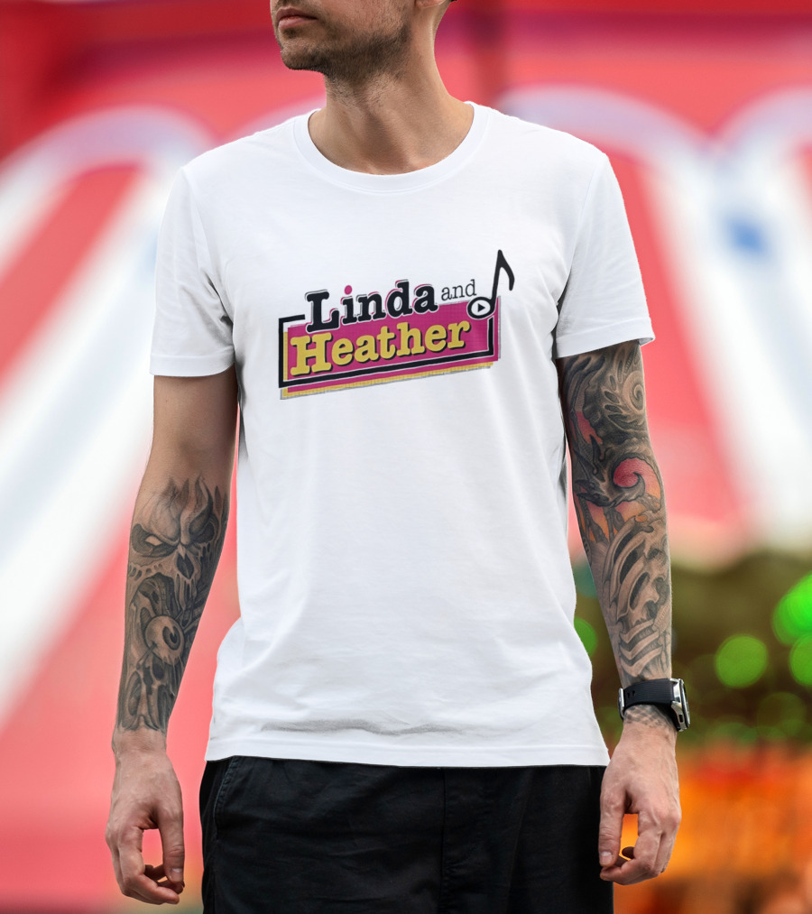 Linda And Heather Baseball Text Vintage Retro Block T-Shirt
