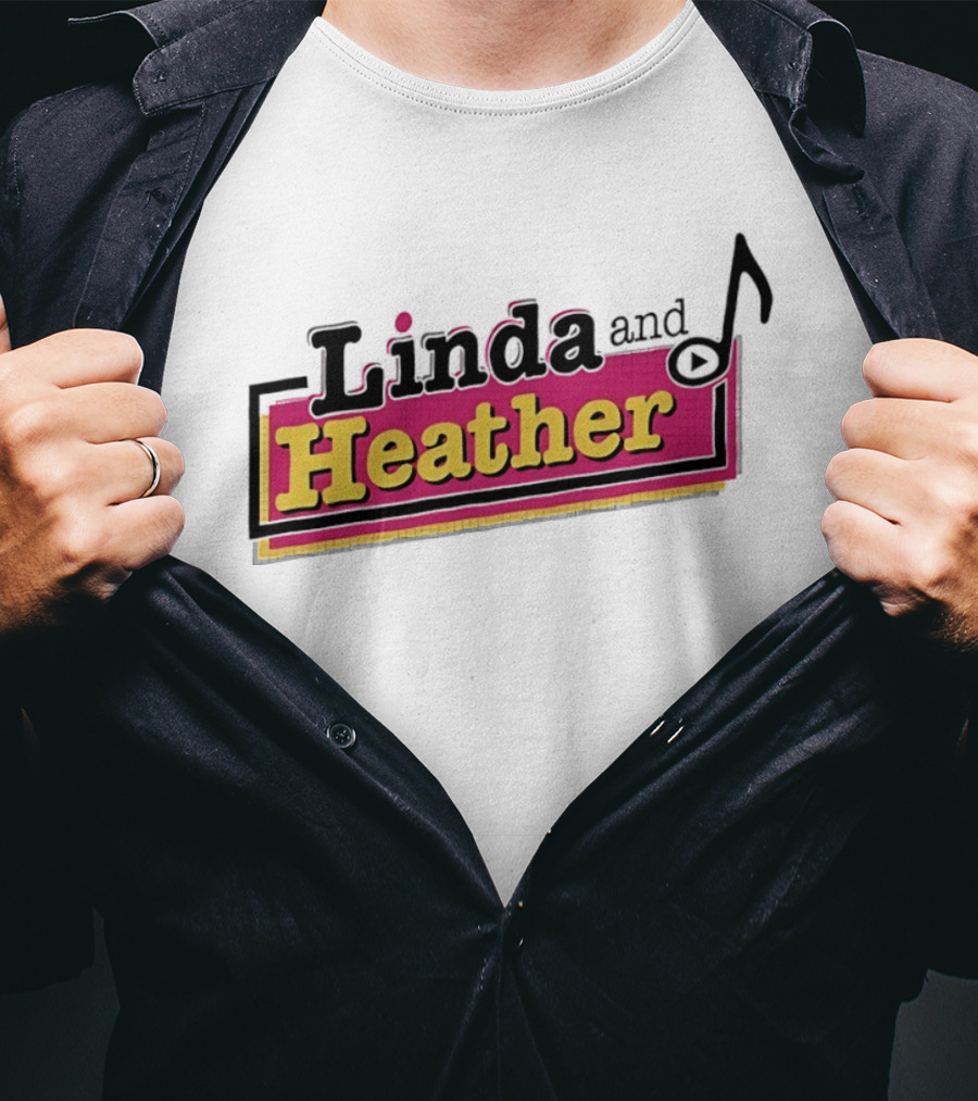Linda And Heather Baseball Text Vintage Retro Block T-Shirt