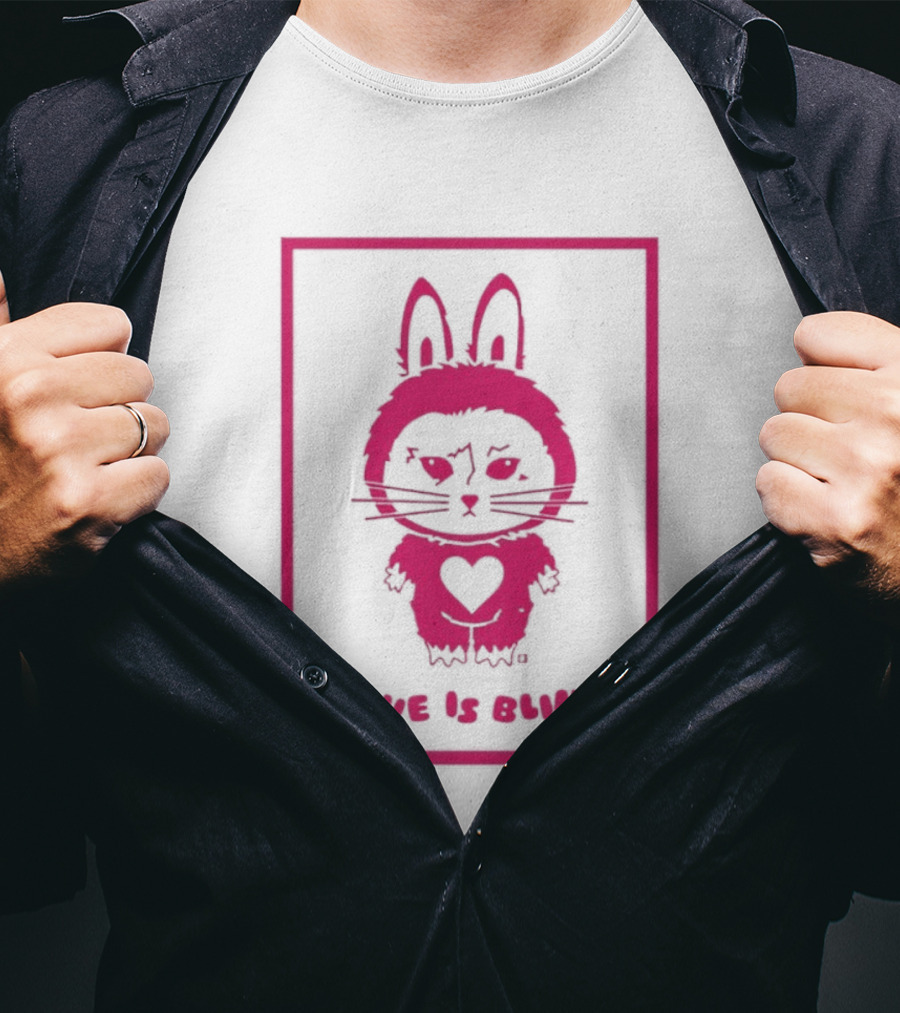 Love Is Blind Cute Bunny Heart Eyes T-Shirt