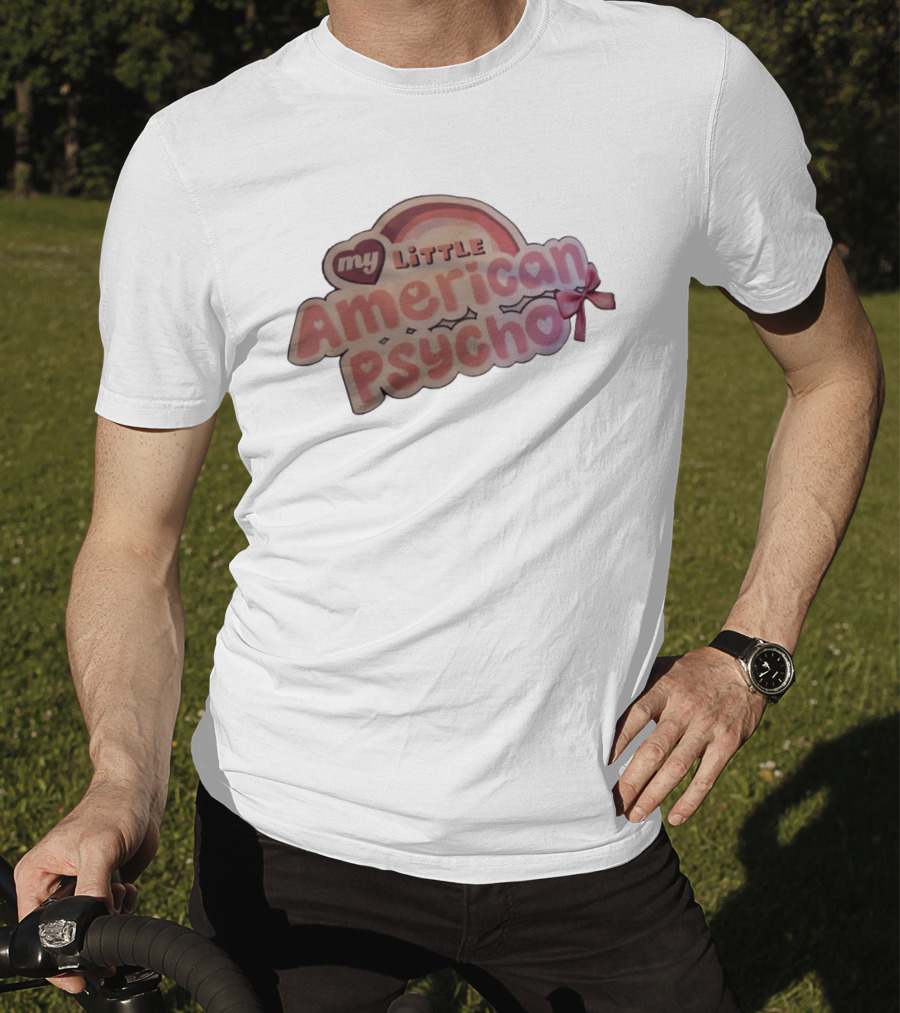 My Little American Psycho Rainbow Bow T-Shirt