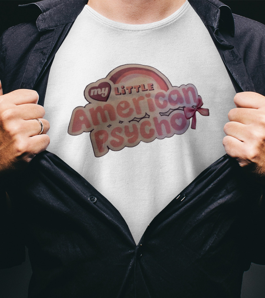 My Little American Psycho Rainbow Bow T-Shirt