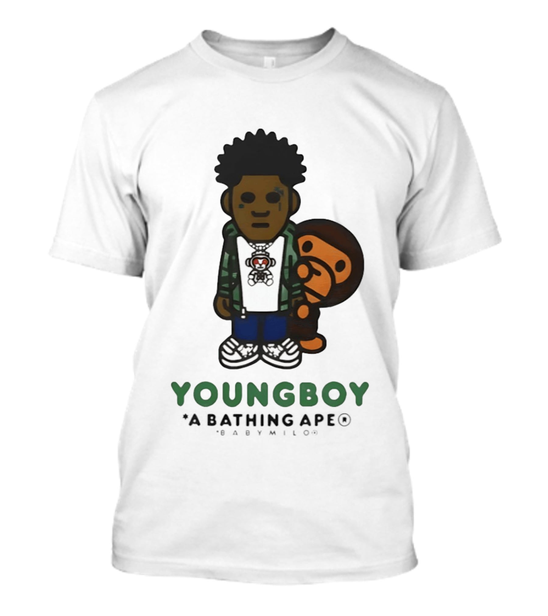 NBA YoungBoy BAPE Milo Collaboration A Bathing Ape T-Shirt