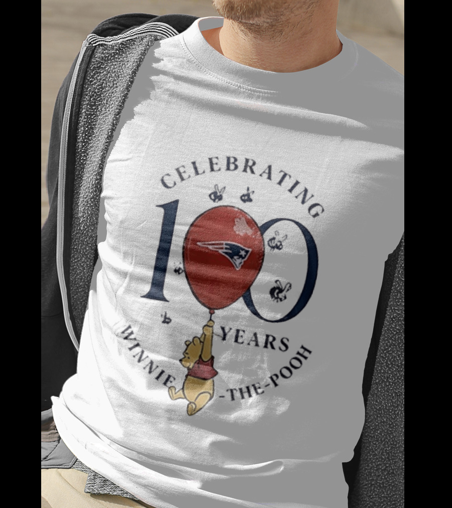 Celebrating 100 Years Winnie The Pooh New England Patriots T-Shirt