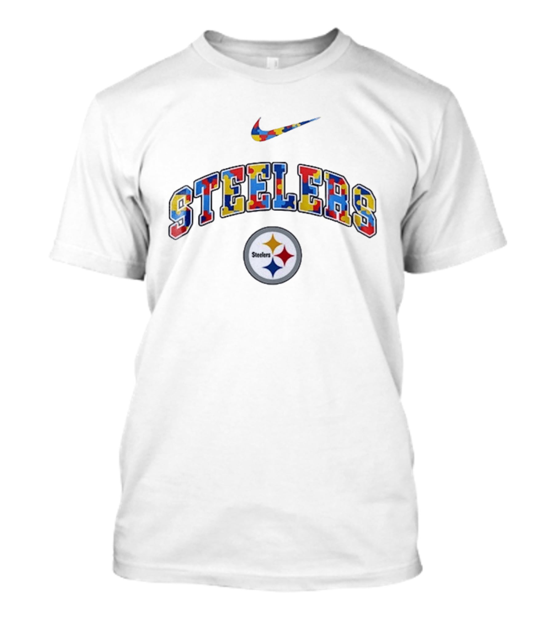 Pittsburgh Steelers Autism Awareness Accept Understand Love Puzzle Piece T-Shirt