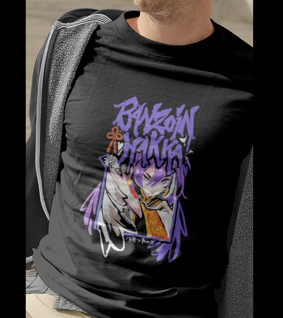 Banzoin Hakka Anime Character Purple Hair And Orange Outfit T-Shirt
