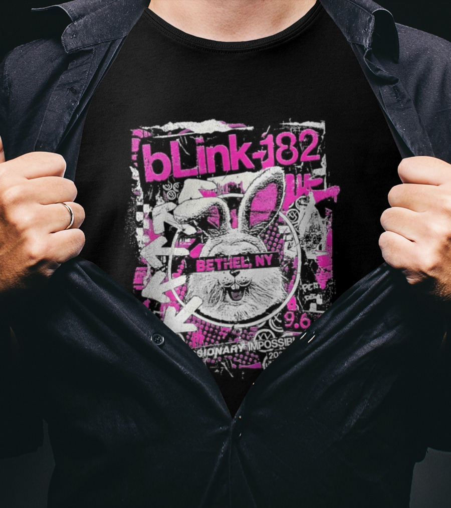 Blink 182 Missionary Impossible 2025 Bethel NY Tour T-Shirt