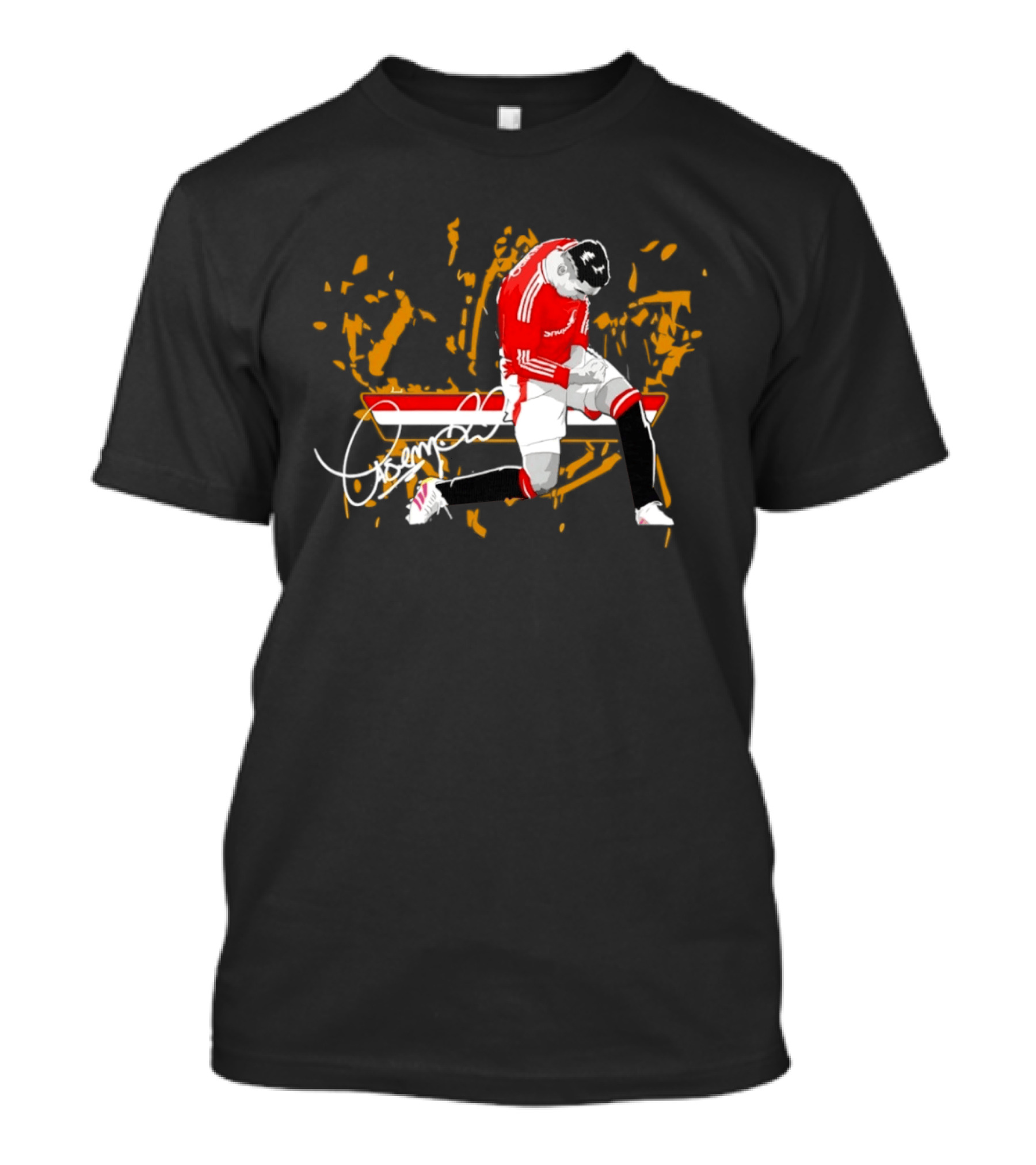 Casemiro 18 Man Utd Celebratory Signature Adored Gold Edition T-Shirt