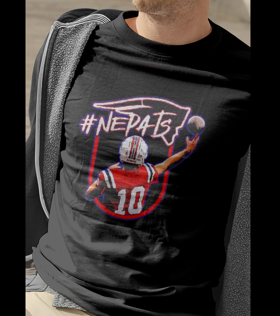 #NEPats Football Player 10 Patriots New England Iconic Jersey T-Shirt