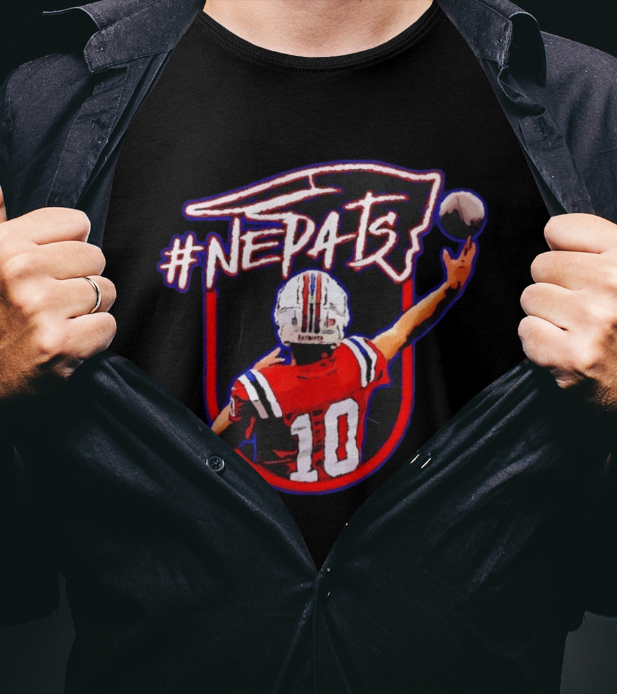 #NEPats Football Player 10 Patriots New England Iconic Jersey T-Shirt