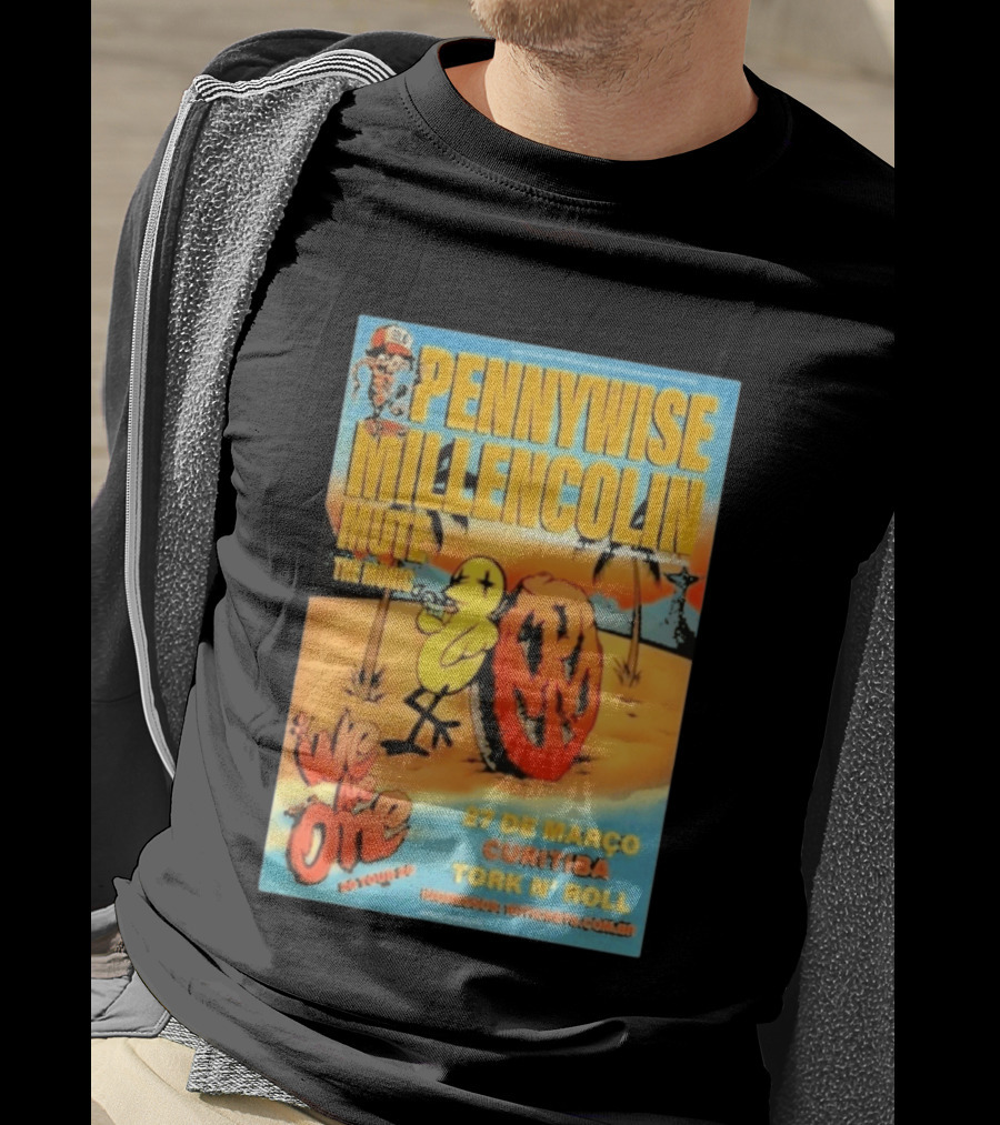 Pennywise Millencolin Mute The Menzingers We Are One Tour March 27 Curitiba Tork 'n' Roll T-Shirt