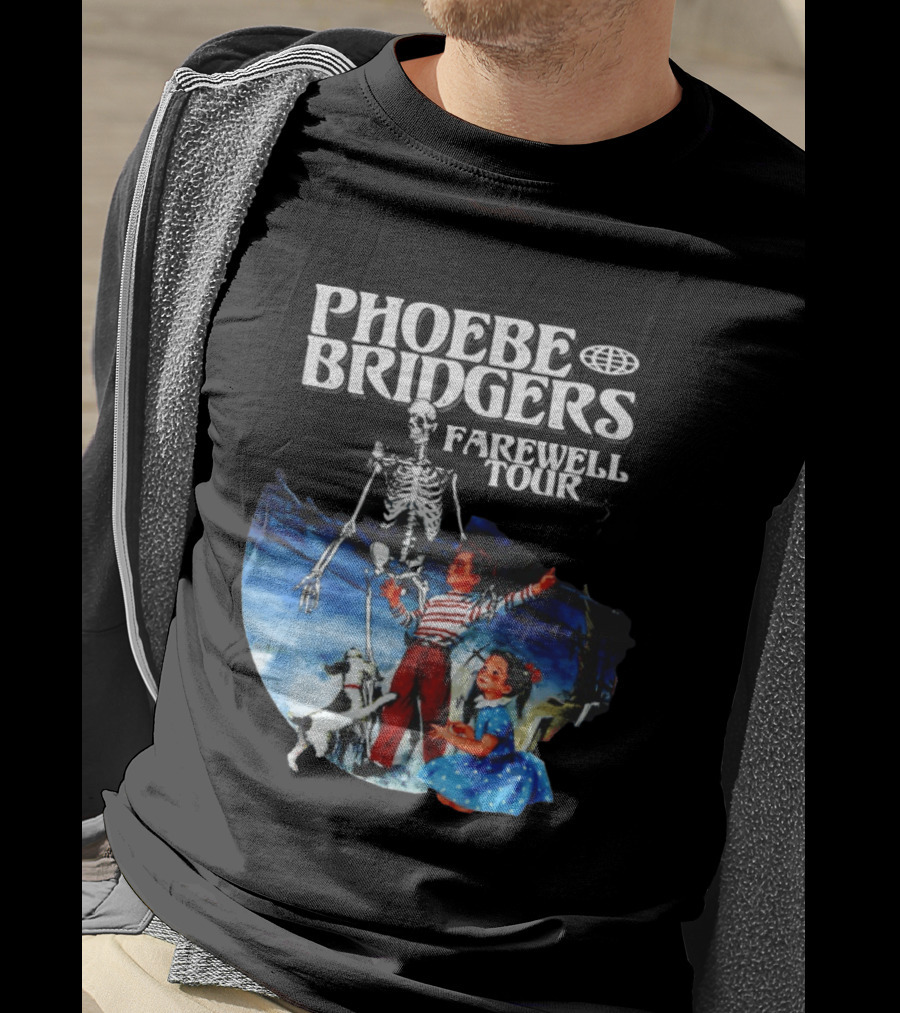 Phoebe Bridgers Farewell Tour Vintage Style Skeleton Kids And Dog T-Shirt