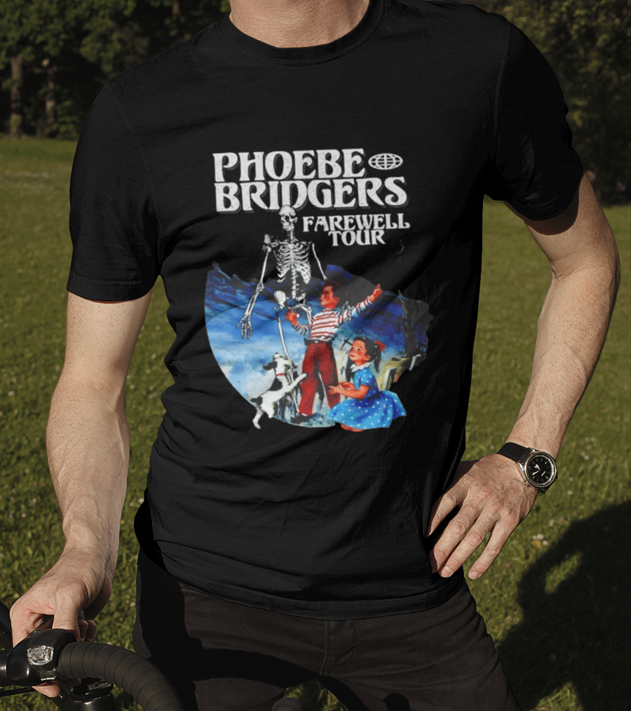 Phoebe Bridgers Farewell Tour Vintage Style Skeleton Kids And Dog T-Shirt