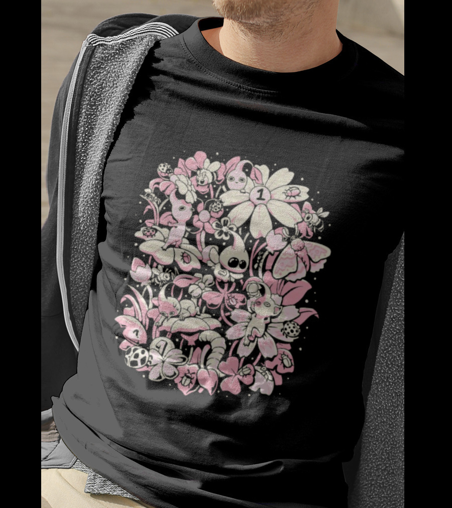 Eduardo Ely Tiny Garden Wildflowers Number 1 Butterfly T-Shirt