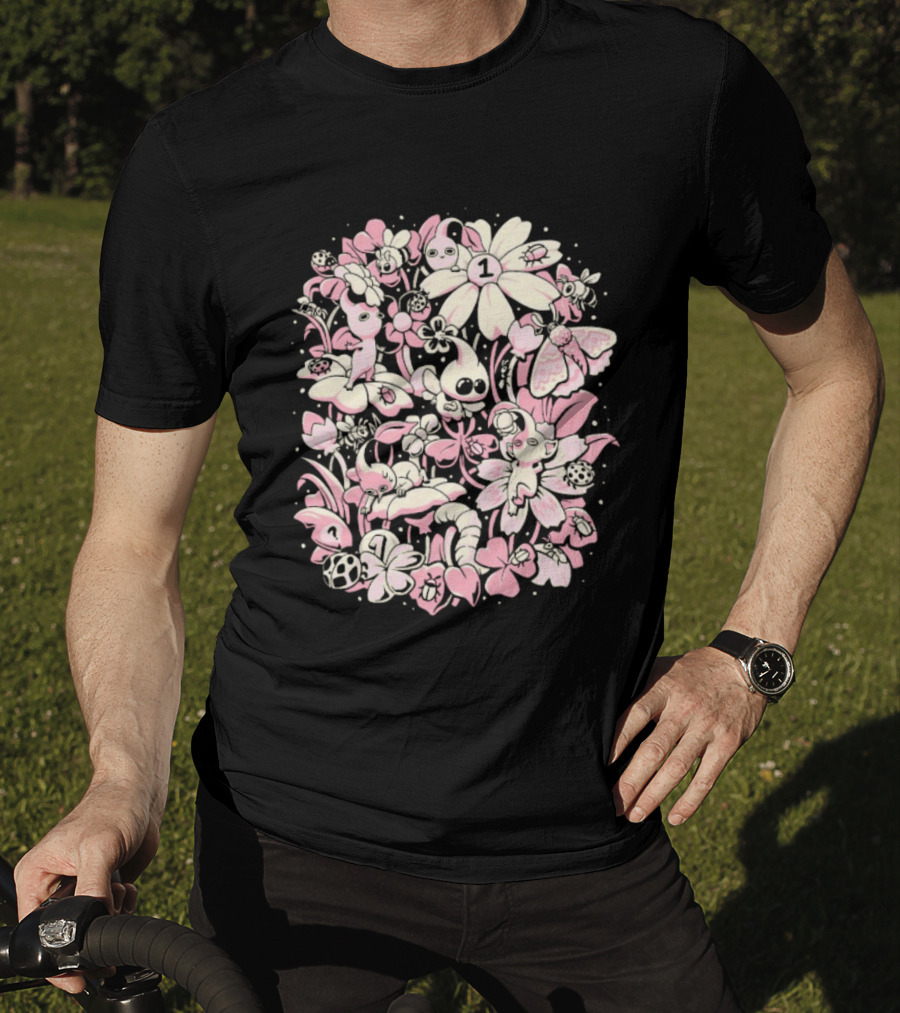 Eduardo Ely Tiny Garden Wildflowers Number 1 Butterfly T-Shirt