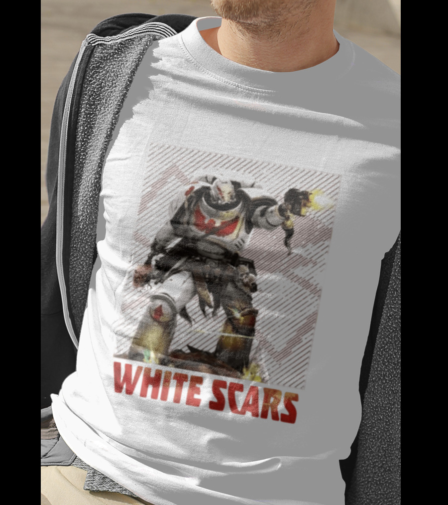 Warhammer 40 000 White Scars Power Armor Warrior With Weapon T-Shirt