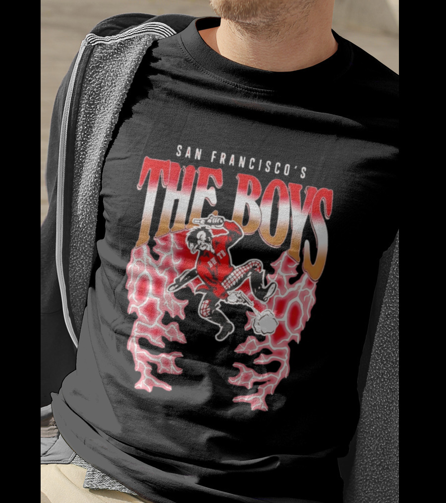 San Francisco's The Boys Vintage Cartoon Style Electric Burst T-Shirt