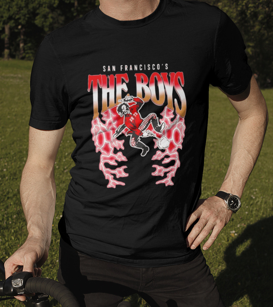 San Francisco's The Boys Vintage Cartoon Style Electric Burst T-Shirt