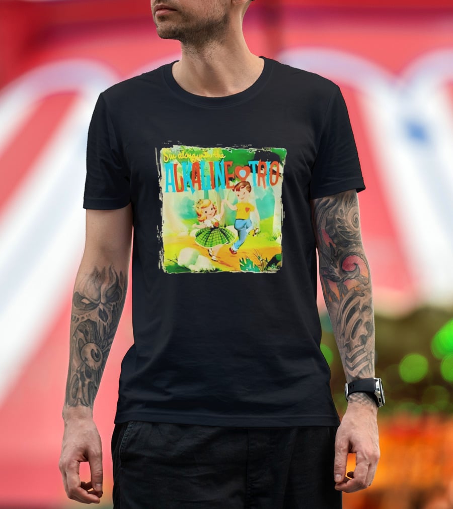 Sin Along With The Alkaline Trio Vintage Cartoon T-Shirt