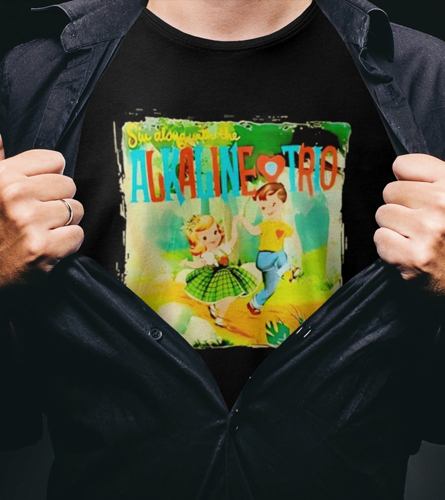 Sin Along With The Alkaline Trio Vintage Cartoon T-Shirt