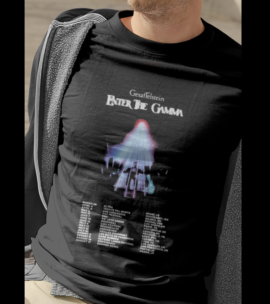 Gesaffelstein Enter The Gamma Tour 2025 Dates Laser Lights Crowd T-Shirt